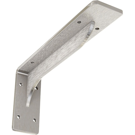 Ekena Millwork Embrey Steel Bracket, Stainless Steel 2"W x 10"D x 4 3/4"H BKTM02X10X04EBSS